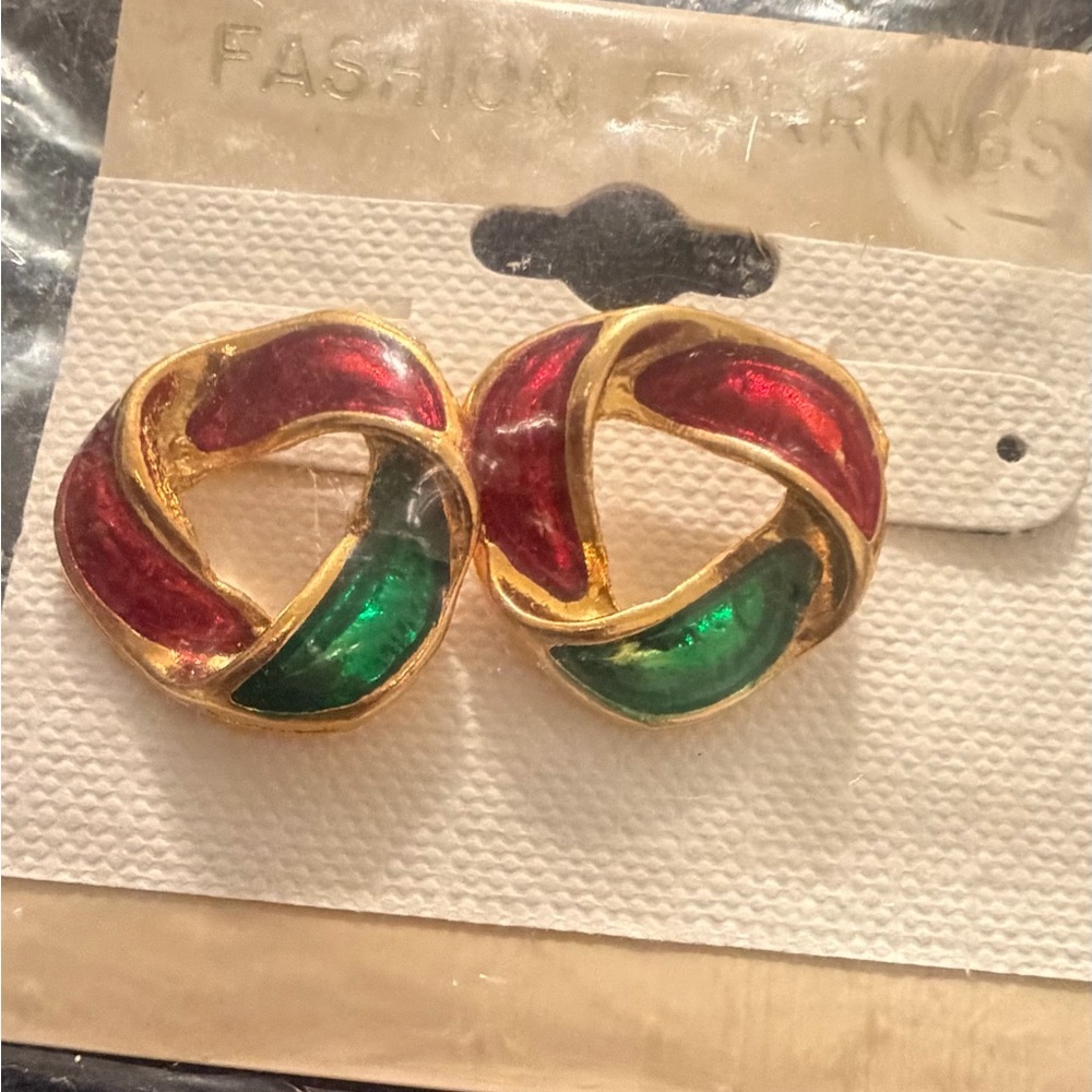 Red, Green, & Gold and Multicolor Fashion Earrings